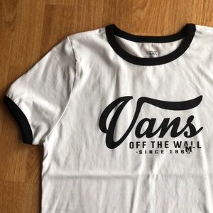 Never worn Vans white T shirt